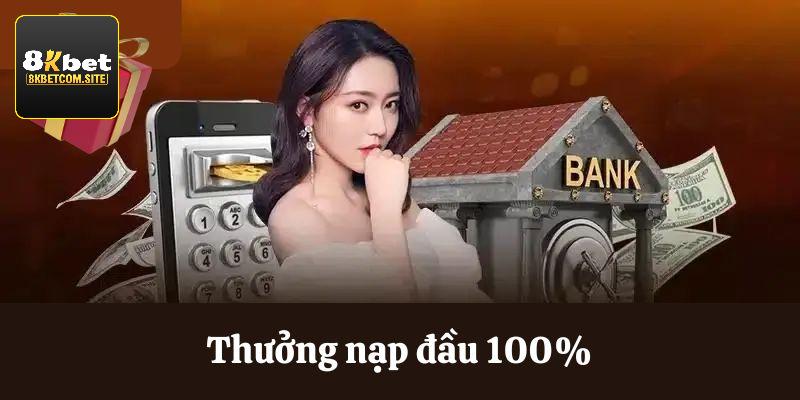 Chuỗi khuyến mãi tân thủ 8KBET thưởng nạp đầu